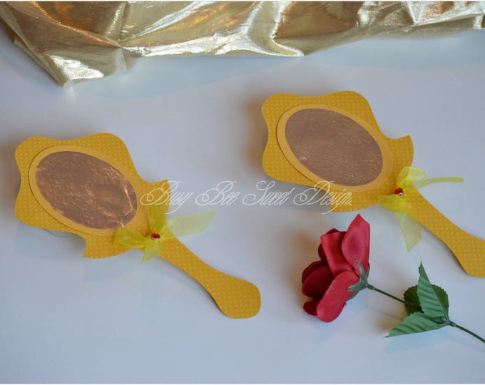 Beauty and the Beast Invitations / Princess Belle / Mirror Invitations