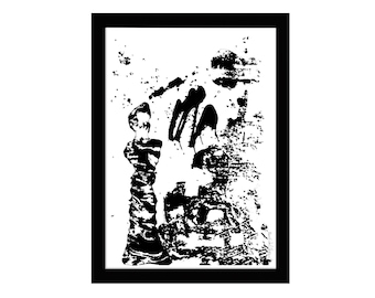 Recently viewed - Framed work in black and white Abstract art print for a modern décor on a FINEART paper