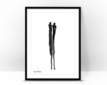 Framed Print, Black and White Print, Home Decor, Valentines gift, Contemporary Art, African woman, Black Print, Modern Art, Gift for her