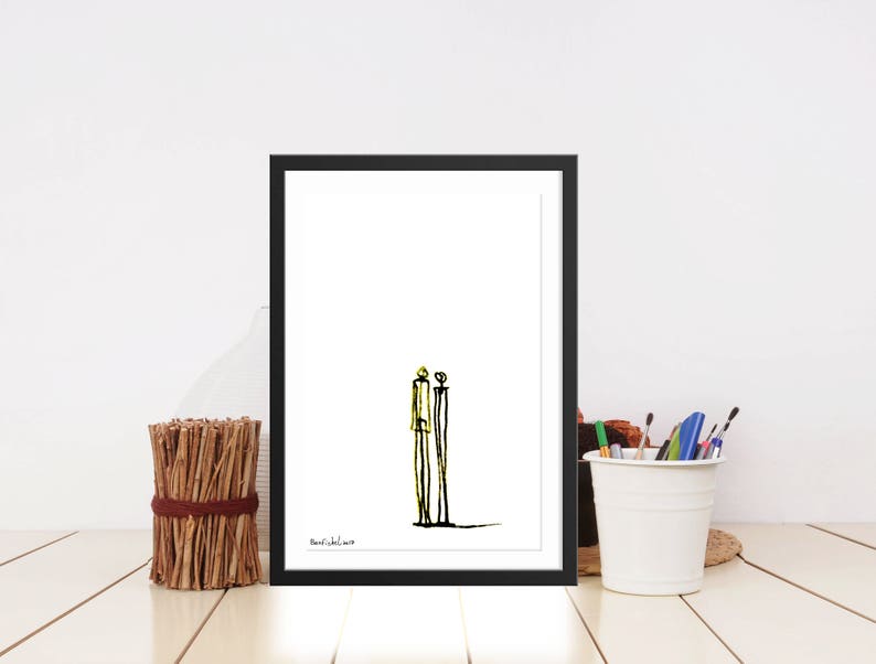 Impresión enmarcada arte enmarcado arte abstracto regalo | Etsy