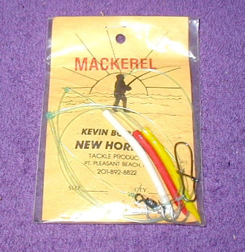 Mackerel Fishing hooks rod reel lake river vintage collectible