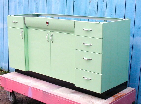 1954 Youngstown Kitchen Sink Cabinet Diana Style Etsy