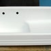 Cast Iron Kitchen sink art deco style professionally refinished bright white right hand drainboard