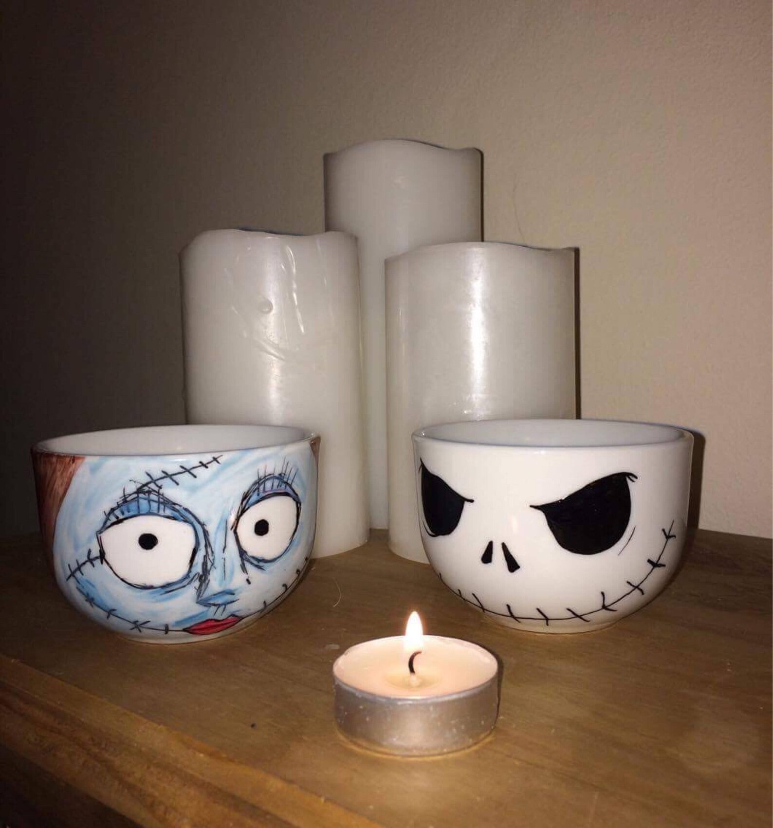 Nightmare Before Christmas Tea Cupsjack & Sally Cups Etsy