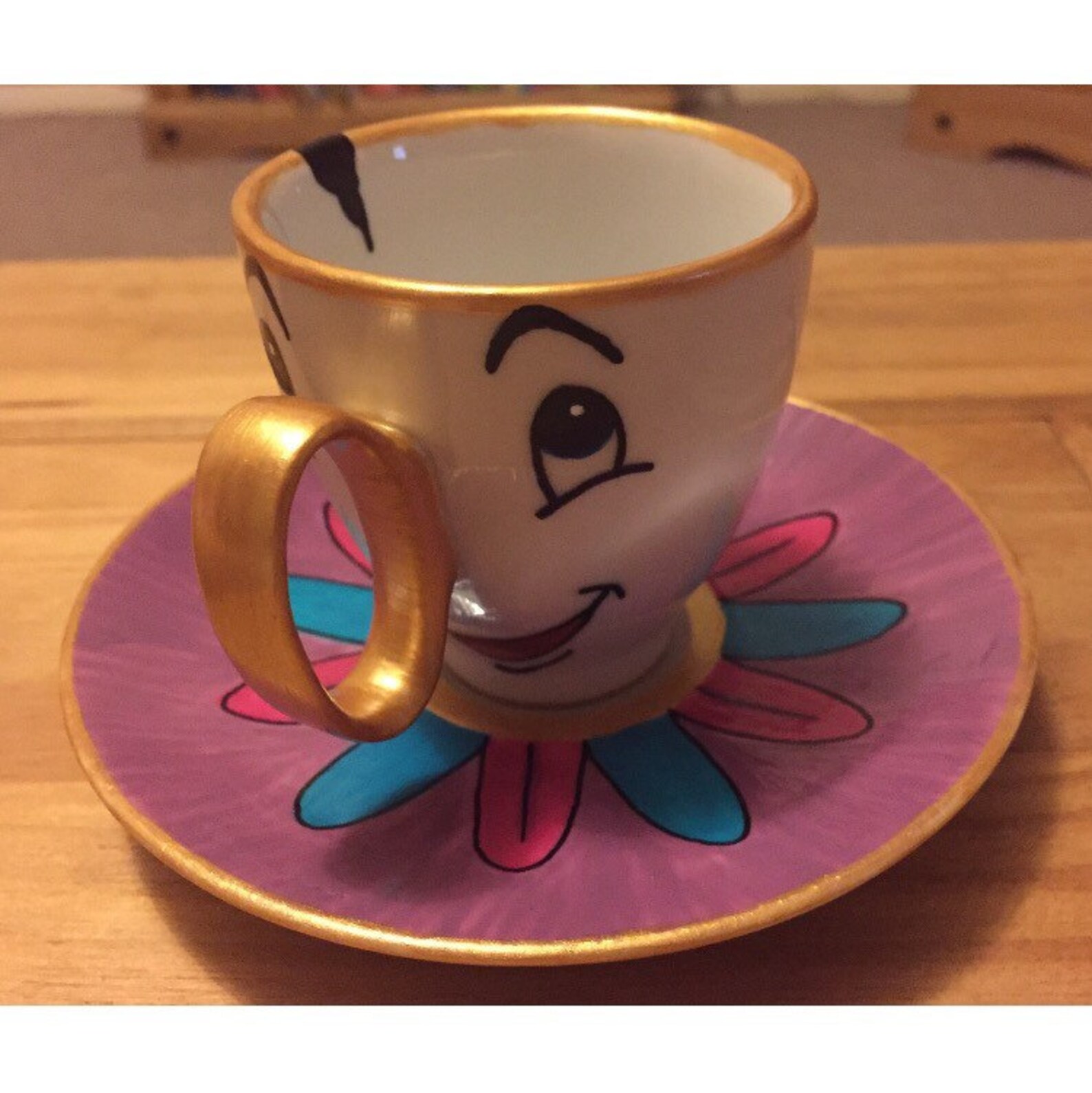 Beauty & the Beast Chip Cup and Saucerpersonalised Gift Etsy