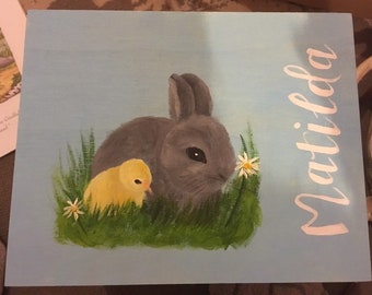Easter Box.Personalised Easter Gift.Easter Bunny gift. Childs storage gift box