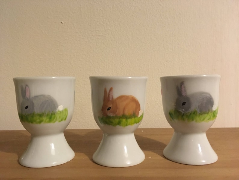 Easteregg Cup Gift.childrens Egg Cup.bunny Chick Polka Dot Etsy