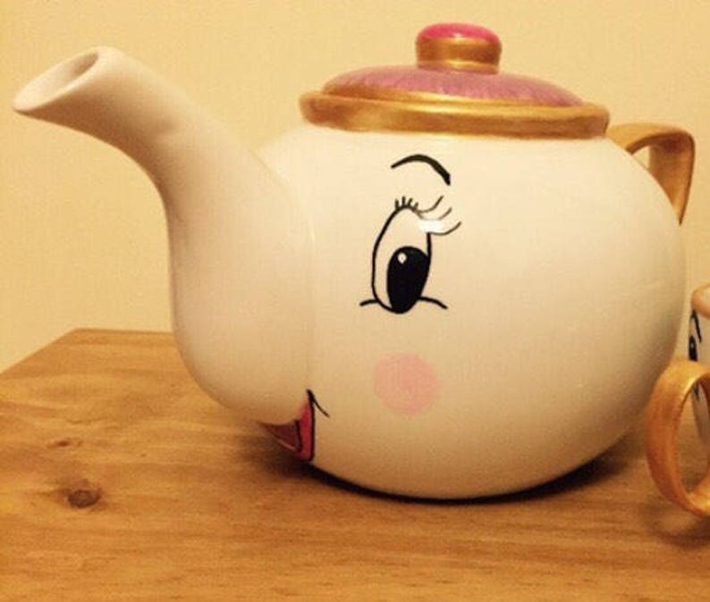 Beauty & The Beast Mrs Potts Teapot.Hand painted teapot Etsy