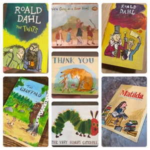 Teachers Gift Chocolate Box Book Box.Matilda.Bear Hunt.Gruffalo.Hungry Caterpillar.Charlie and the chocolate factory.