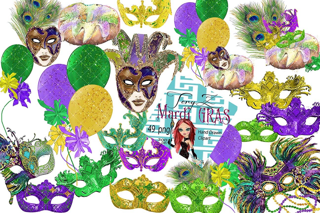 mardi gras party clipart
