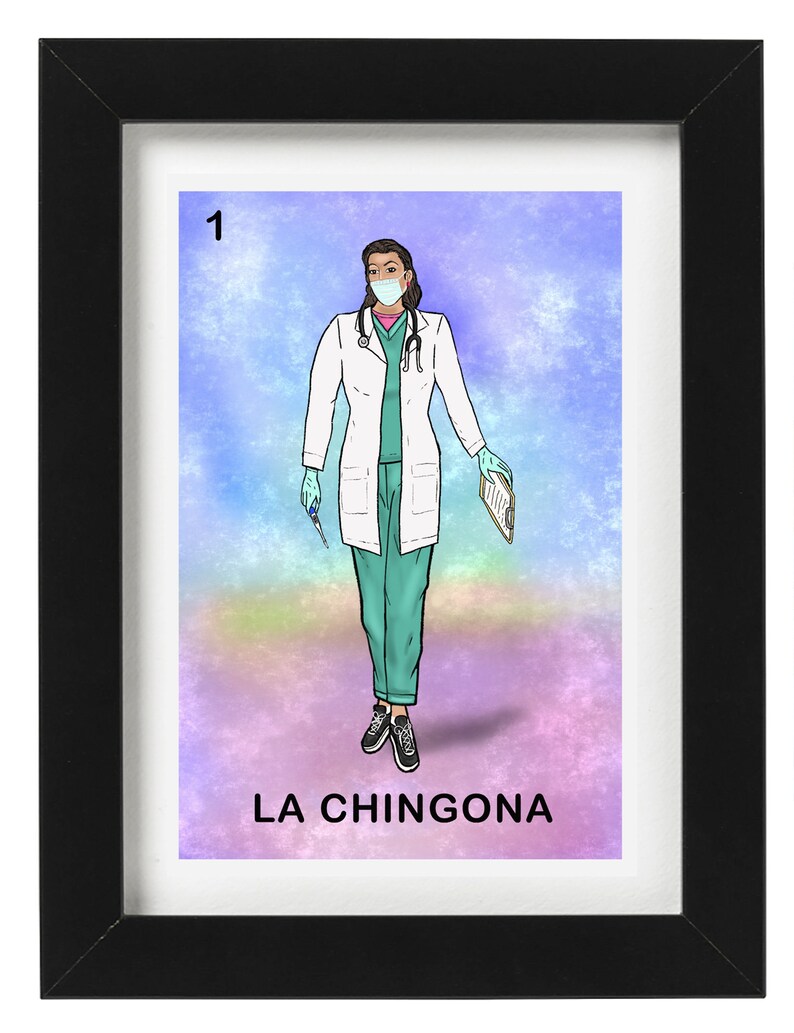 LA Chingona Loteria Print Etsy