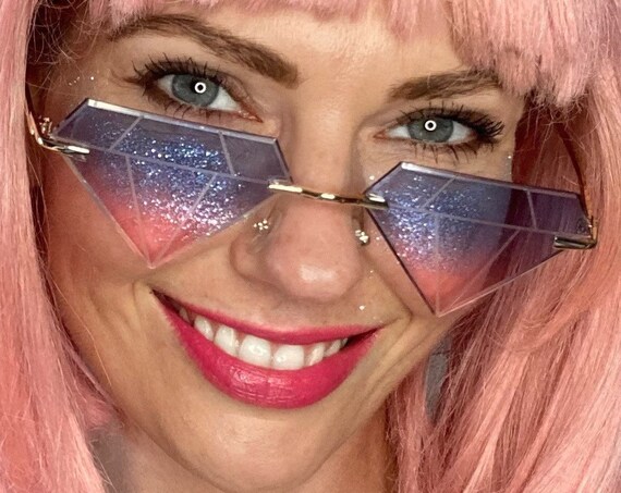 DIAMOND <3 Gradient Tint Festival Party Sunglasses