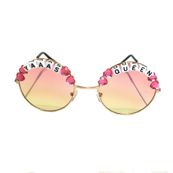 YAAAS <3 QUEEN Round Colour Tint Festival Sunglasses - Custom Designs Available