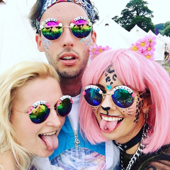 DESIGN YOUR OWN Personalised Custom Text Festival & Party Sunglasses / Birthday / Party / Gift