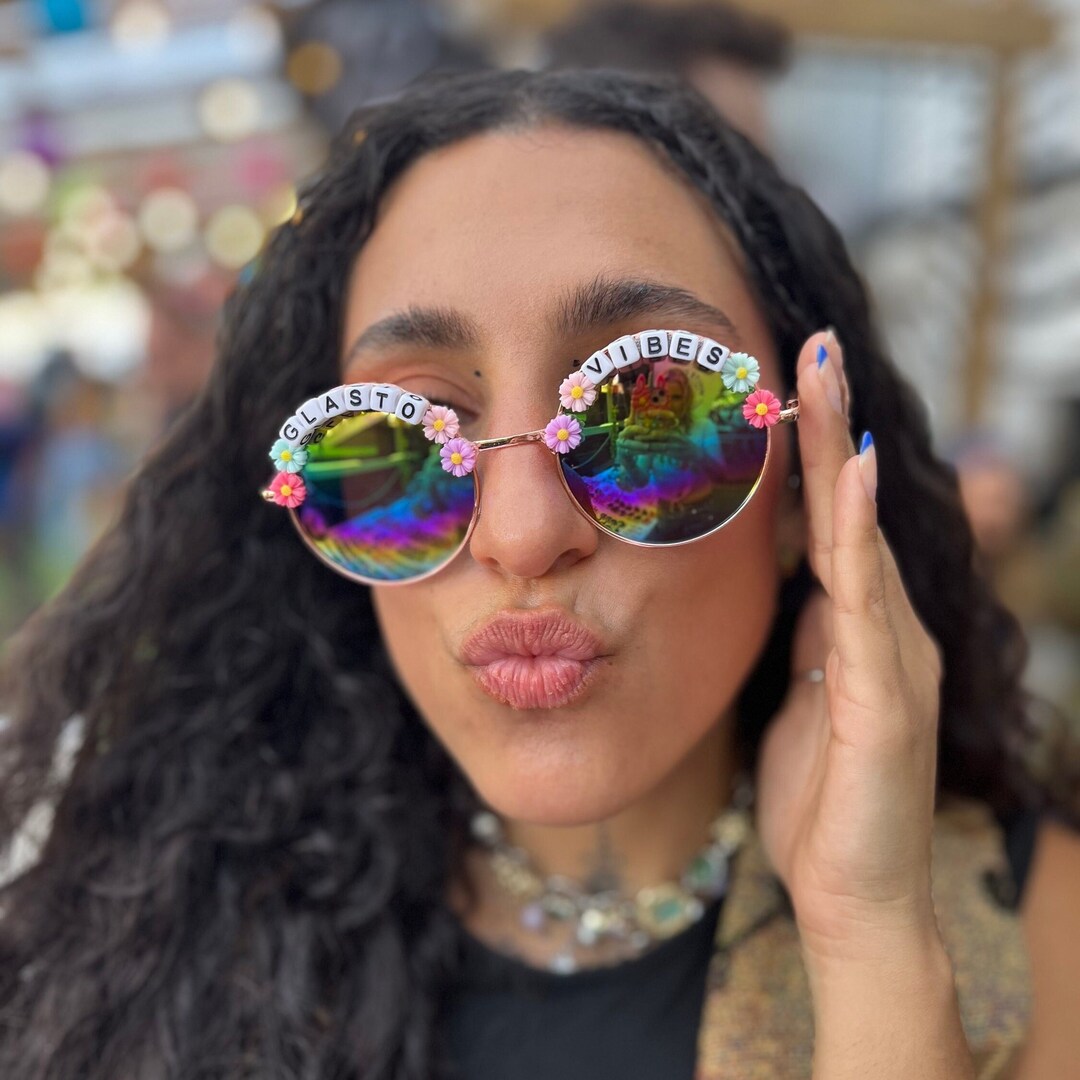 GLASTO / GLASTONBURY 2027 Round Rainbow Mirror Festival  display picture 2