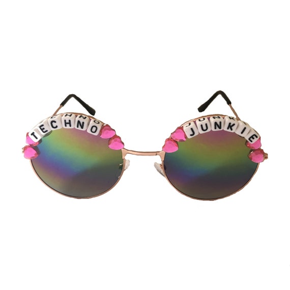 TECHNO JUNKIE Round Festival Sunglasses - Custom Designs Available