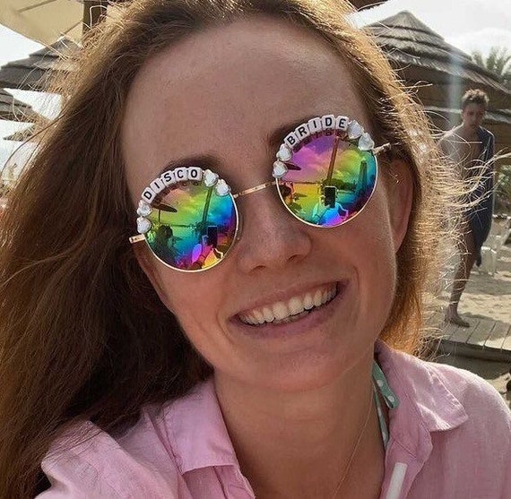 DISCO BRIDE Custom Hen Party Festival Sunglasses - Personalisable