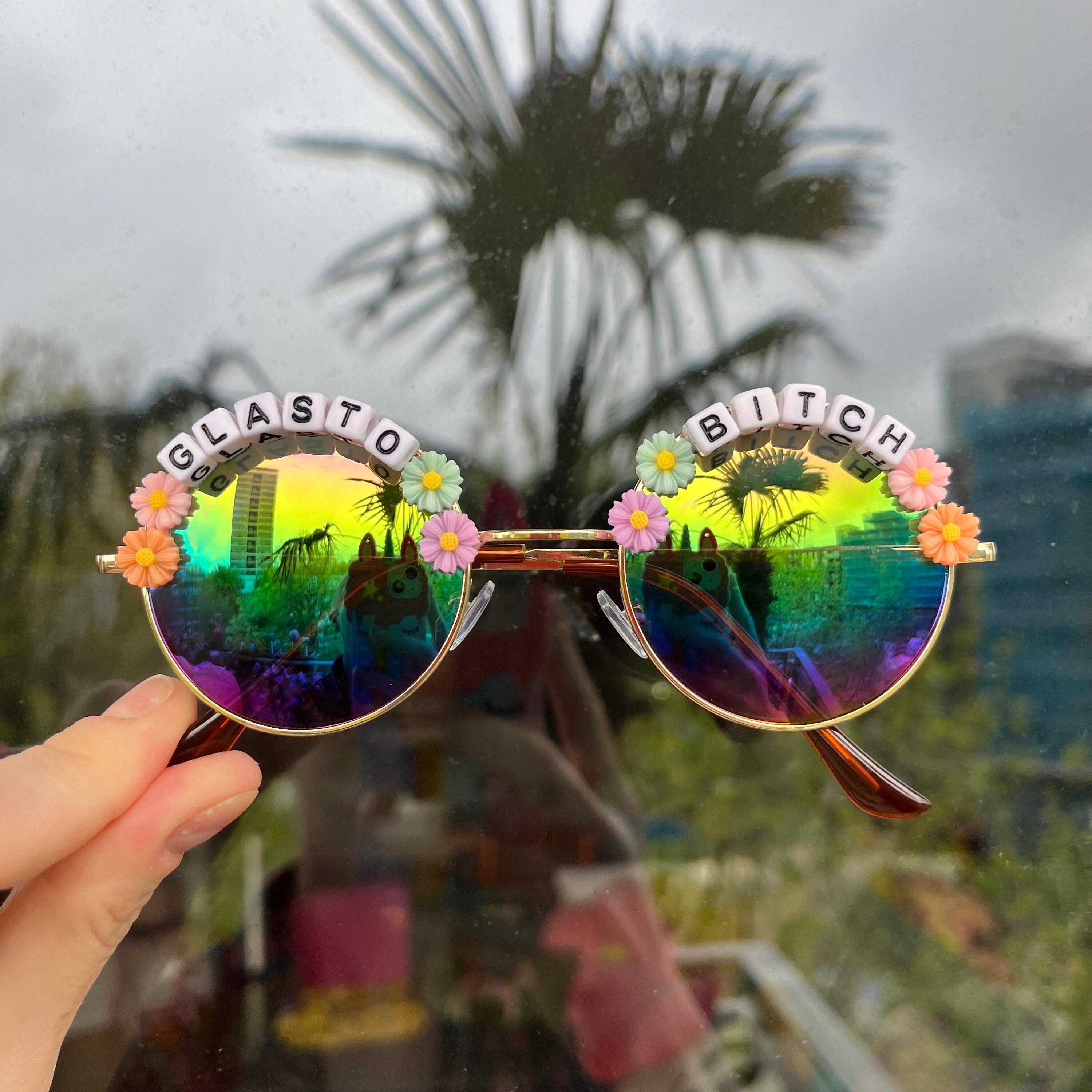 GLASTO / GLASTONBURY 2027 Round Rainbow Mirror Festival 