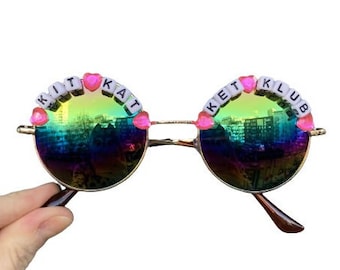 KiT KAT KET KLUB Round Rainbow Mirror Festival Sunglasses - Custom Designs Available