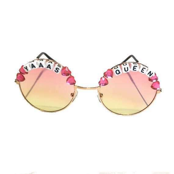 YAAAS QUEEN Round Colour Tint Festival Sunglasses - Custom Designs Available