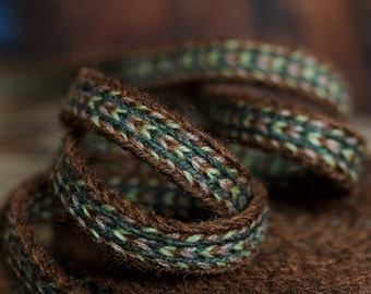 Handmade Wool Tablet Woven Band, Viking Medieval Belt