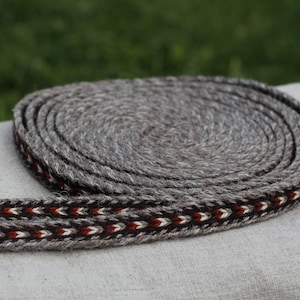 8 tablet geweven band, tablet weven, Vikingriem, middeleeuwse riem, gitaarriem, camerariem, hoofdband, wollen heupriem