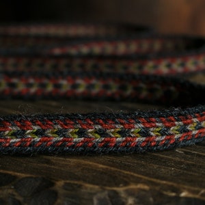 8 tablet geweven band, tablet weven, Vikingriem, middeleeuwse riem, gitaarriem, camerariem, hoofdband, wollen heupriem.