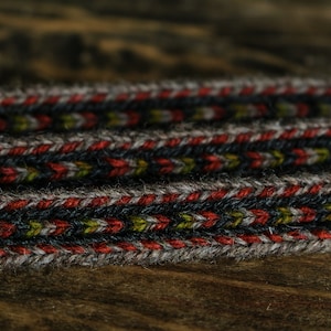 8 tablet geweven band, tablet weven, Vikingriem, middeleeuwse riem, gitaarriem, camerariem, hoofdband, wollen heupriem