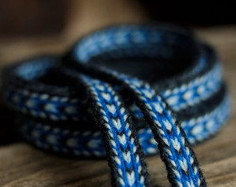 Handmade Wool Tablet Woven Band, Viking Medieval Belt