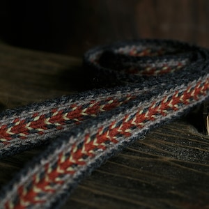 12 tablet geweven band, tablet weven, Viking riem, middeleeuwse riem, gitaarriem, camerariem, hoofdband, wollen heupriem