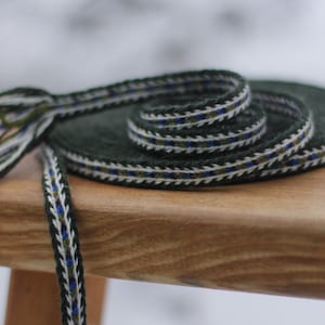 8 tablet geweven band, tablet weven, Vikingriem, middeleeuwse riem, gitaarriem, camerariem, hoofdband, wollen heupriem