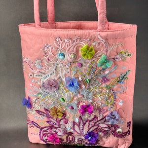 Artistic, Unique, Handmade, Glamour, Luxury, Spectacular bags with 3D floral appliqués. Perfect for weddings, parties, or festive occasions!