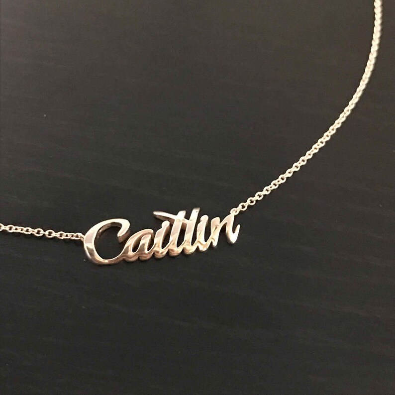 Custom name necklace Personalized name necklace, Dainty name necklace, Name necklace for her, Bridesmaid name necklace, Tiny name necklace image 4