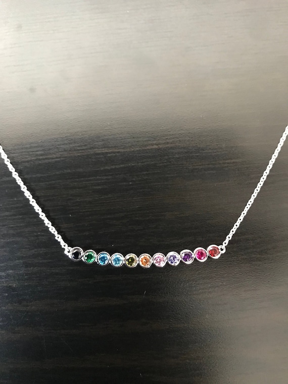 gold birthstone necklace for mom