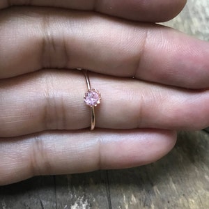 Mothers Day Rose Gold Ring, Rose Gold Promise Ring, Anniversary Ring, Delicate Diamond Ring, Birthstone Ring, Christmas gift ring for her image 10