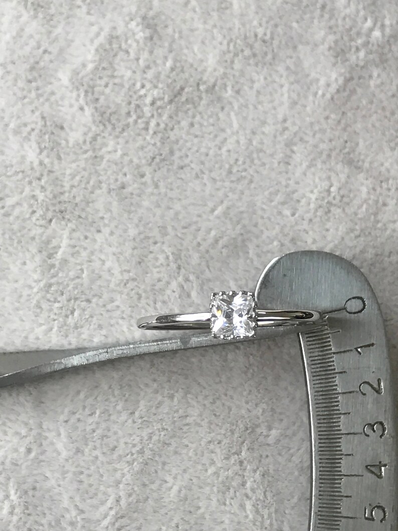 White Gold Engagement Ring Christmas Gift Gold Promise Ring Etsy