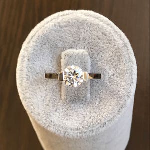 Chirstmas Geschenk Solitär gold Ringe für Frauen, Weißgold Verlobungsringe für sie, Rose gold Versprechen Ringe, April Geburtsstein Diamant Ringe Bild 8