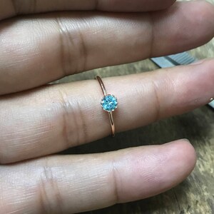 Mothers Day Rose Gold Ring, Rose Gold Promise Ring, Anniversary Ring, Delicate Diamond Ring, Birthstone Ring, Christmas gift ring for her image 8