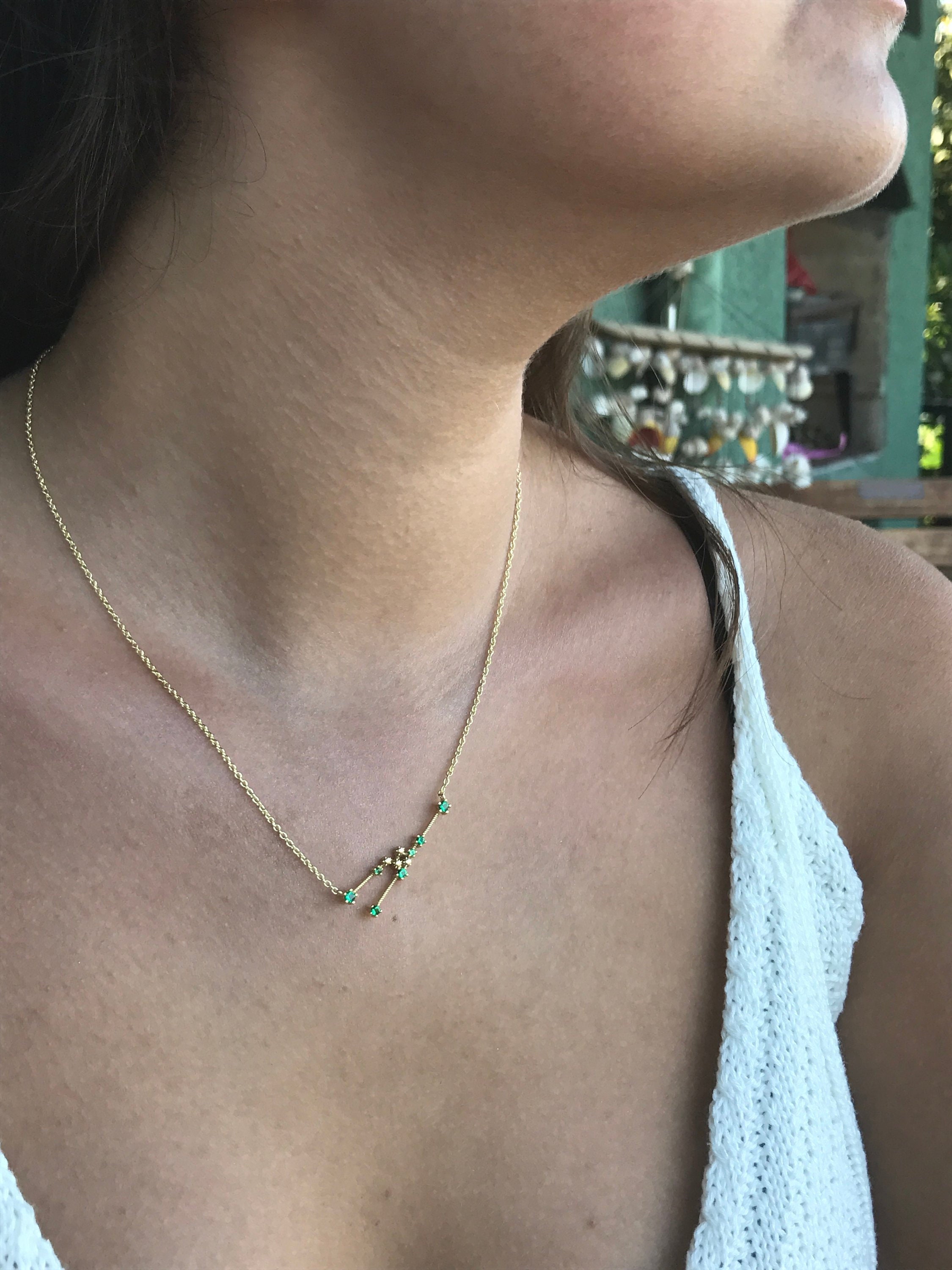 Taurus Birthstone Gold Necklace 
