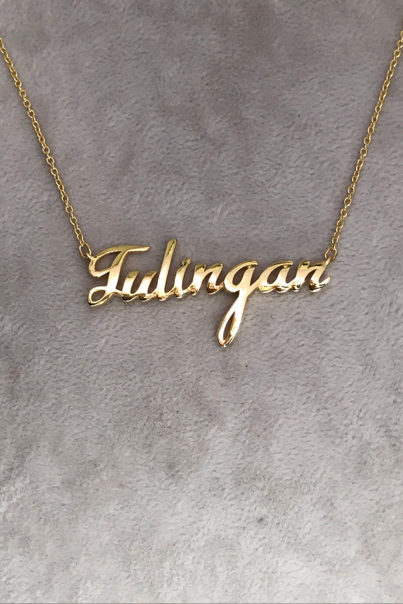 Custom name necklace Personalized name necklace, Dainty name necklace, Name necklace for her, Bridesmaid name necklace, Tiny name necklace image 3