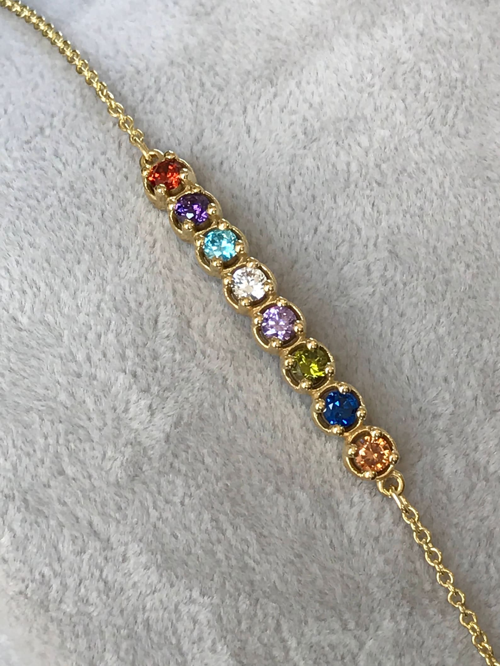Gold birthstone bracelet for mom Clearance