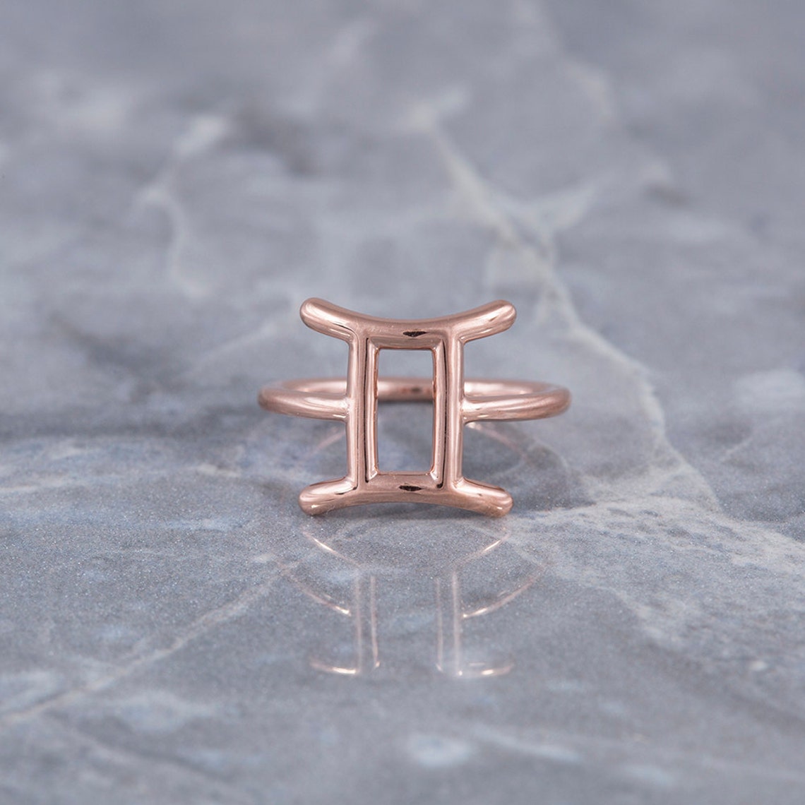Gemini 14k Gold Zodiac Ring Zodiac Sign Jewelry Rings Etsy