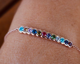 Rose Gold Bracelet, Birthstone Bracelet Gift For Her, Christmas Gift Mothers Bracelet, Custom Bracelet, Charm Bracelet, Friendship Bracelet