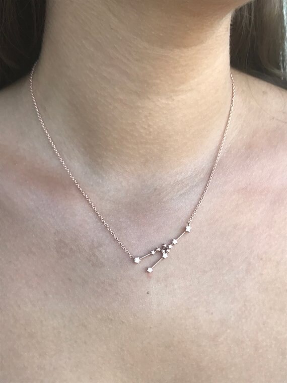thumbnail image 2 of Zodiac Star Sign Necklace, Star Sign Gifts, Personalized Gifts, Initial Necklace, Sister Gifts, Bff Gifts, Stocking Fillers, Zodiac Gifts, - Australia 2 of 10
