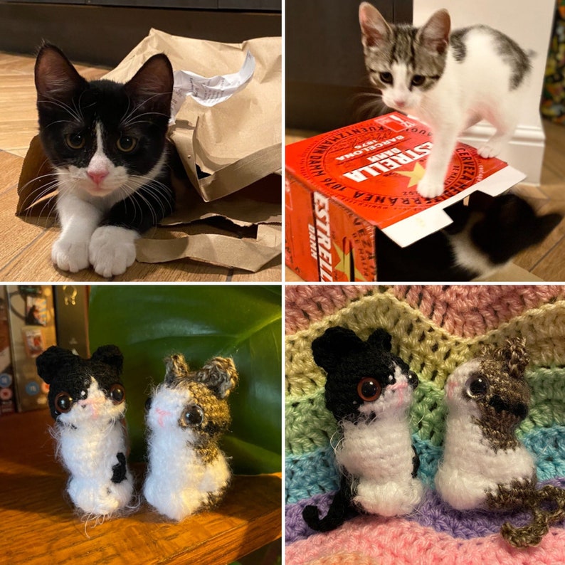 CROCHET MY CAT: bespoke miniature amigurumi toy of your pet image 5