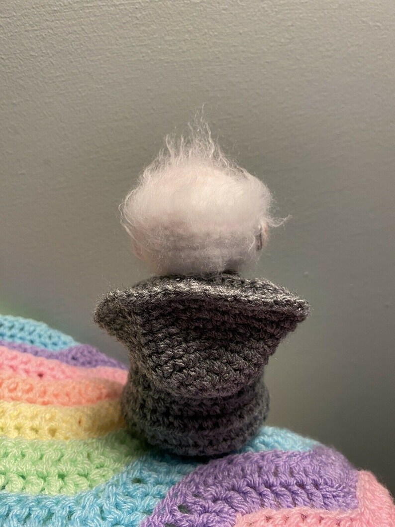 BERNIE SANDERS DOLL  with mittens  poseable crochet toy image 8