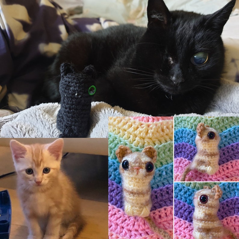 CROCHET MY CAT: bespoke miniature amigurumi toy of your pet image 4