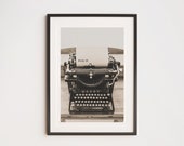 Typewriter Print Vintage Art Writer Gift Gift for Readers Book Lover Vintage Type Writer Print Cool Wall Art Quote