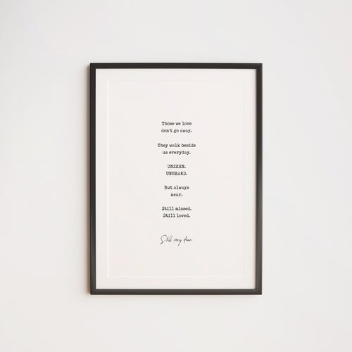Grief Poem Printable Sympathy Digital Print Loss of - Etsy