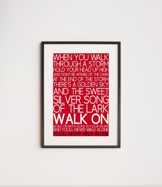 Liverpool F C Fan Lfc You Ll Never Walk Alone Gerry Etsy